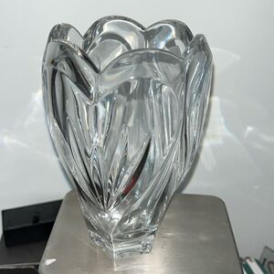 6 1/2” Tall Marquis Crystal by Waterford Tulip Shaped Vase Leaded Heavy